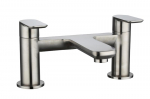 Anston H Pattern Bath Filler (2 Taphole) Brusshed Nickel