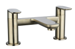 Anston H Pattern Bath Filler (2 Taphole) Brusshed Brass