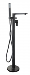 Anston H Pattern Bath Filler (2 Taphole) Matt Black