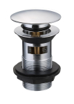 1 1/4" Easy Clean Mushroom Clicker Plug Slotted Basin Waste Chrome