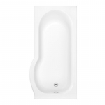 Fresssh Concert 1675X850X750 P -Shaped Shower Bath R/Hand No Taphole White