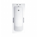 Fresssh Granada 2 1500 x 700 -8mm Single End Twin Grip Anti Slip Two Taphole White
