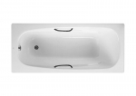 Fresssh Duro 1700 x 700 Anti Slip Twin Grip Steel Bath Two Taphole Grips & Feet