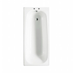 Fresssh Forte 1500 x 700 Plain Steel Bath Two Taphole White