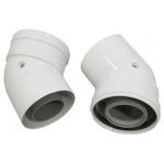 135° Flue Bend Incl Fixing Screws - Pair