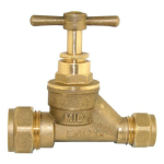 Brass Stoptap 28mm Compression