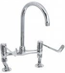 Lever Action 6" Lever Bridge Sink Mixer With Adjustable Centres