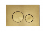 Kiso Dual Flush Push Plate Brushed Brass