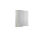 Hanlith 665 x 600 x 130mm Double Door LED Illuminated Mirror Cabinet Brushed Brass Trim