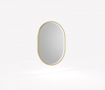 Kilnsea 800 x 600mm LED Illuminated Pill Mirror Brushed Brass