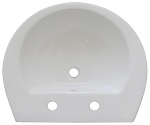 Instinct 55cm Basin Two Taphole White