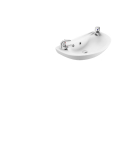 Atlas Round 450mm Cloakroom Basin Two Taphole White