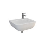 Atlas Portsmouth 500mm Basin No Overflow Chain Stay 1 Rh Taphole White
