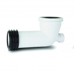 Kwickfit 90° Connector (110mm Leg) 4in/110mm. 32mm boss Polypropylene.