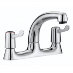 Lever Deck Sink Mixer Chrome P Lated With Ceramic Disc Valves