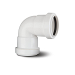 Polypipe 32mm 90°Pushfit Waste Knuckle Bend White