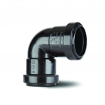 Polypipe 40mm 90°Pushfit Waste Knuckle Bend Black