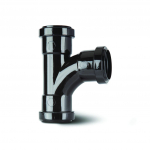Polypipe 40mm 91.25° Pushfit Swept Tee Black