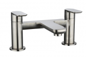 Anston H Pattern Bath Filler (2 Taphole) Brusshed Nickel