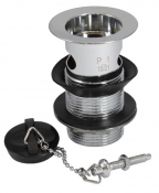 1 1/4inch Brass Slotted Plug, Chain
