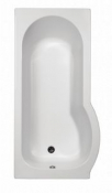 Fresssh Concert 1675X850X750 P -Shaped Shower Bath L/Hand No Taphole White