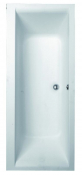 Fresssh Elite 1700 x 750mm Double-Ended Plain Bath No Taphole White