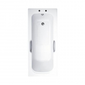 Fresssh Granada 2 1700 x 700-8mm Single End Twin Grip Anti Slip Two Taphole White