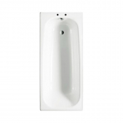 Fresssh Forte 1600 x 700 Plain Steel Bath Two Taphole White