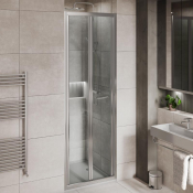 6mm 1000 Bifold Door Silver Clear