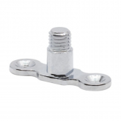 Brass Back Plate Male Iron M10 Chrome