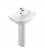 Atlas Geo Sqound 550mm Basin Two Taphole White