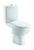 Della Standard Height Short Projection Open Back Close Coupled Pan White
