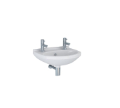 Della / Kiso Round 360mm Cloakroom Room Basin Only Two Taphole White