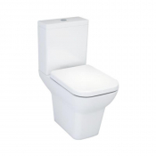 Ecstasy-Kiso Round- Square Standard Height Open Back Close Coupled Pan White
