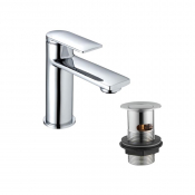 KEAL Mono Mini Basin Mixer (Click Waste) Chrome
