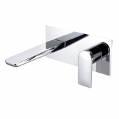 KEAL Wall Mounted Basin Mixer (Click Waste) Chrome