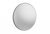 Ios 800mm LED Illuminated Circular Mirror Black