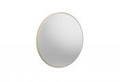 Ios 600mm LED Illuminated Circular Mirror Brushed Brass