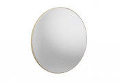 Ios 800mm LED Illuminated Circular Mirror Brushed Brass
