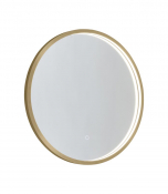 Kilnsea 800mm LED Illuminated Circular Mirror Brushed Brass