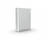 Hanlith 665 x 500 x 130mm Single Door LED Illuminated Mirror Cabinet Aluminium Trim