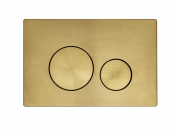 Kiso Dual Flush Push Plate Brushed Brass