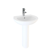 Instinct Combination 550 Basin One Taphole, White