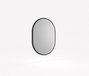 Kilnsea 800 x 600mm LED Illuminated Pill Mirror Black