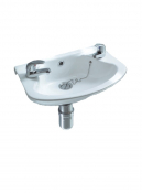 Atlas 18inch x 11inch 459 x 290mm Commercial Cloakroom Basin Two Taphole White
