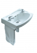 Atlas 22inch x 16inch 590 x 420mm Commercial Basin Two Taphole White