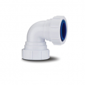 Polypipe 32mm 90° Comp Waste Knuck Bend White