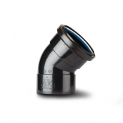 Polypipe 110mm x 135° Soil Offset Bend Double Socket Black