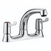 Lever Deck Sink Mixer Chrome P Lated With Ceramic Disc Valves