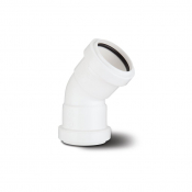 Polypipe 32mm 45°Pushfit Waste Obtuse Bend White
